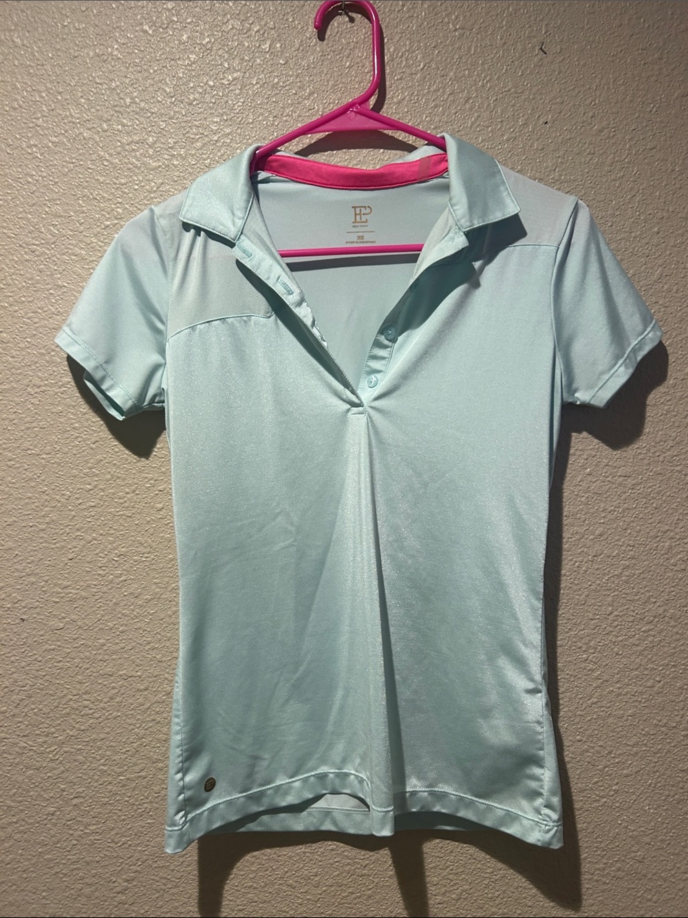 Light Aqua Women's Polo Top - Performance Short Sleeve